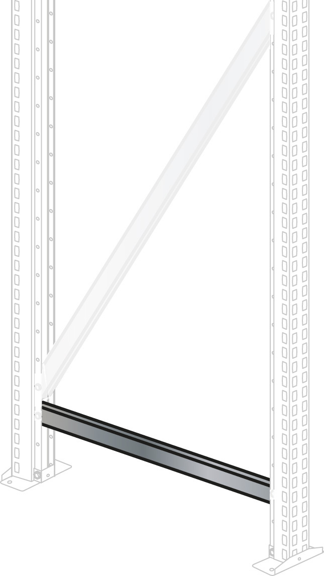 Horizontale 953 mm, verzinkt, für Rahmentiefe 1000 mm, für Rahmenfachwerk W100 + MULTILOAD