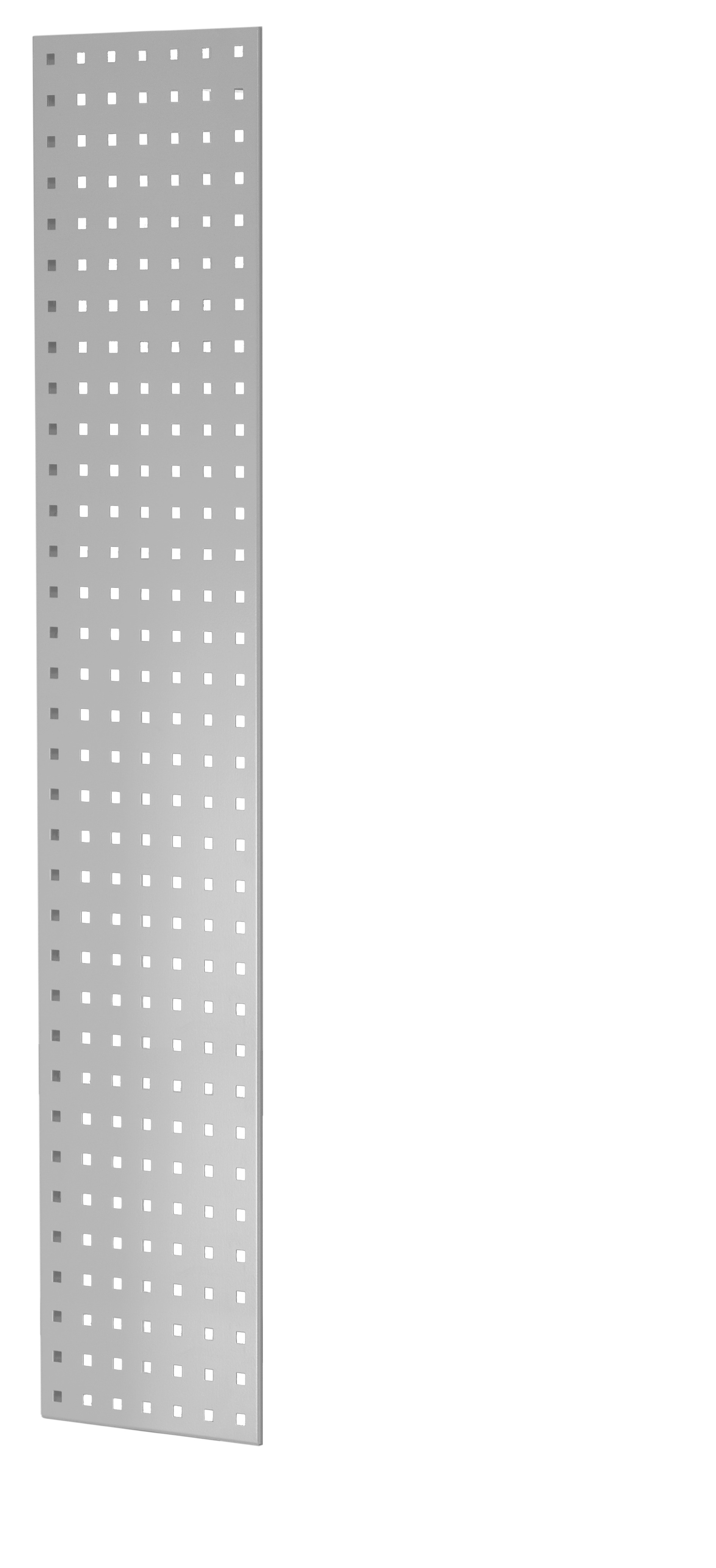 Lochplatten-Seitenblende, 90 x 1300 x 300 mm (H x T), RAL 7035 lichtgrau