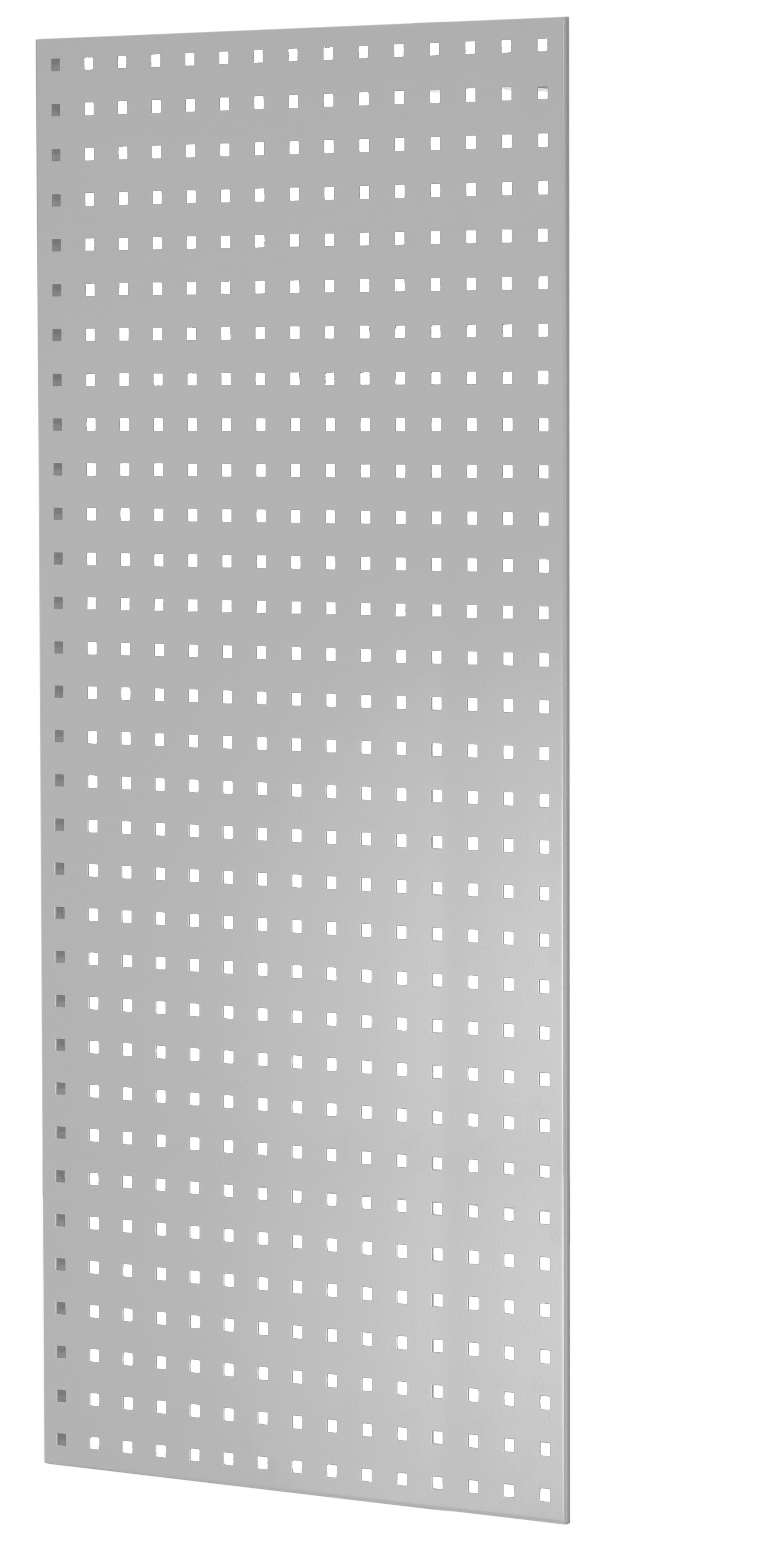 Lochplatten-Seitenblende, 90 x 1250 x 600 mm (H x T), RAL 7035 lichtgrau