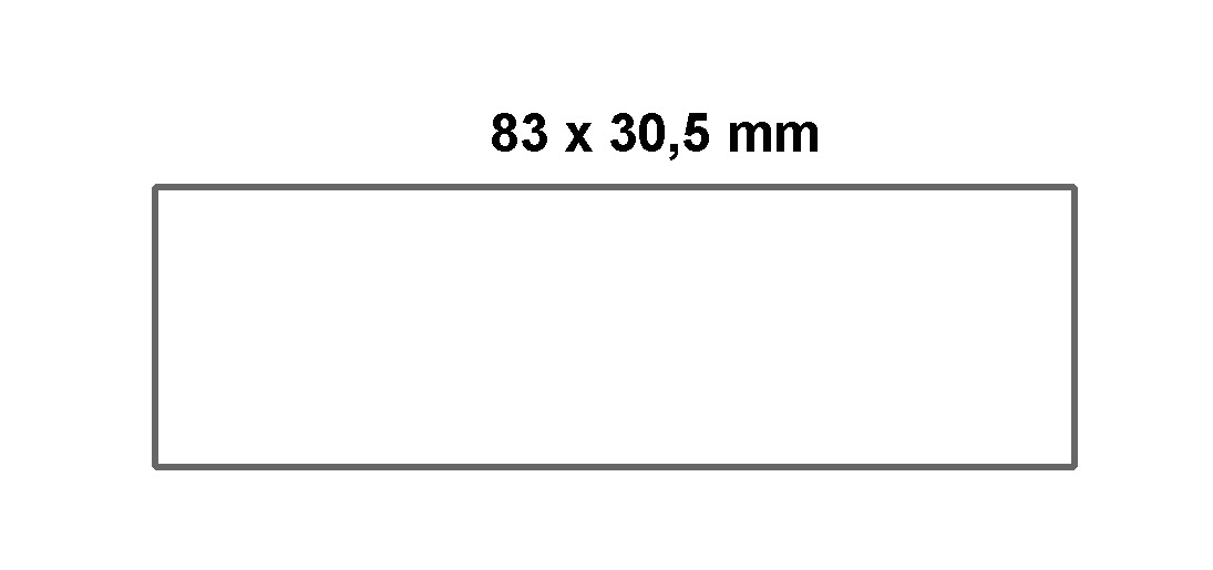 Papier-Etiketten für Regalkästen 93 mm, weiß