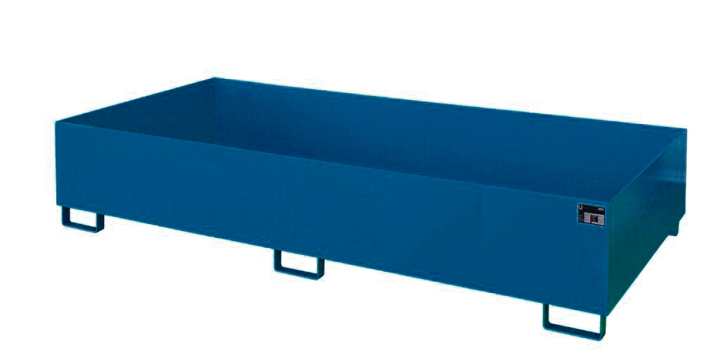 Regalwanne 2650x1300x435 mm, ohne Gitterrost , 1000 Liter, RAL 5010 enzianblau